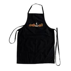 Augusta Sportswear Canvas Cooking Grilling Apron Fall Pumpkin Pie Black One Size
